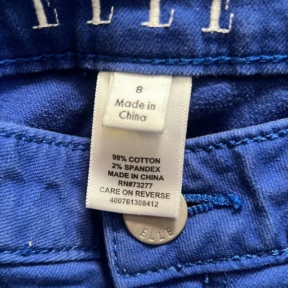 Elle Crop Blue Pants Size 8 - Picture 5 of 11